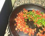 Foto del paso 1 de la receta: Spaghetti integrales /salsa crema vegetales y panceta
