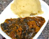A picture of step 8 of Bitter leaf soup.