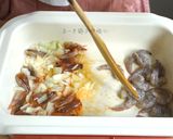 A picture of step 4 of Scrambled Eggs & Shrimp Over Rice.