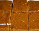 A picture of step 2 of Gud papdi (wheat jaggery dry fruit barfi).