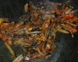 A picture of step 1 of Achari Anday Chana.
