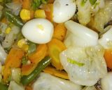 Foto langkah ke 3 dari resep Tumis Sayur Puyuh Lada Hitam.