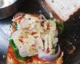 A picture of step 3 of Veggie cheggie Grill Masala Toast.