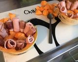 Une image de l'étape 4 de Melon aux deux jambons,mozzarella di buffala et basilic.