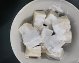 A picture of step 1 of Mangolian Stir fry Tofu.