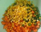 A picture of step 3 of Nigerian fried rice.