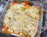 A picture of step 6 of Baked Veg. Bread Lasagna.