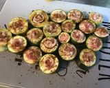 Une image de l'étape 5 de Courgettes grillées à la pancetta,épices et origan (recette plancha).