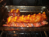 Costillas adobadas al horno con salsa de kétchup y miel