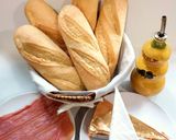 A picture of step 1 of Hot Serrano Ham and Brie Baguette Sandwich.