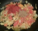 A picture of step 2 of Masala Pasta (Indian style pasta).