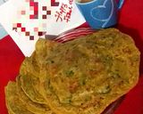 A picture of step 5 of Baisan ki Roti (PanCake).
