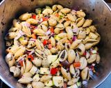 A picture of step 4 of Summertime Pasta Salad.
