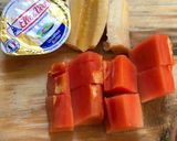 Foto langkah ke 8 dari resep Mpasi 6month tepung beras merah mix buncis, pisang dan pepaya with ub.