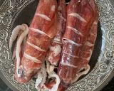 Hình bước làm 1 của món Mực hấp gừng hành