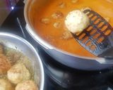 Foto del paso 20 de la receta Albóndigas de pollo en salsa de piquillos con toque agridulce