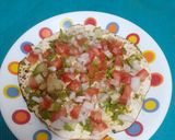 A picture of step 5 of Zero Oil Roasted Papad With Toppings --- An Appetizer For Parties & Sunday Fun & Frolic Evenings.