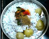 A picture of step 1 of Sabudana vada.
