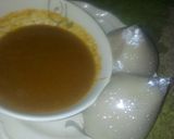 A picture of step 4 of Fufu with kuka soup.