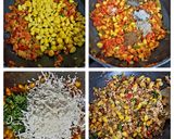 A picture of step 2 of Moong chilla with stuffing.