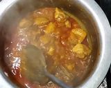 A picture of step 4 of Palak Gosht.