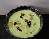 A picture of step 3 of Kiwi Srikhand.