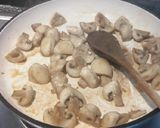 A picture of step 2 of Chickpea with mushrooms and lamb.