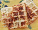 Une image de l'étape 3 de Gauffres lardons emmental.