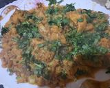 A picture of step 8 of Gobhi gosht.