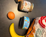 【三分鐘早餐】【微波爐】香蕉堅果蛋糕的食譜步驟1照片