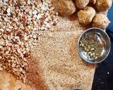 A picture of step 3 of मकर सक्रांति स्पेशल 'बादाम तिल गुड के चक्की