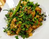 पिकनिक वाले सूखे मटर आलू (Sukhe matar aloo recipe in Hindi) रेसिपी चरण 4 फोटो