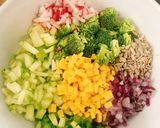 A picture of step 1 of Crunchy Broccoli Salad.
