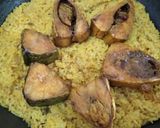 A picture of step 7 of Hilsa vuna khichdi (in Bengali style).