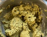 A picture of step 3 of Lebanese stuffed in pita bread.
