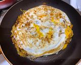 A picture of step 7 of Japanese Hiroshima Okonomiyaki Pancake.