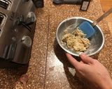 A picture of step 3 of Cherry Almond Skillet crumble.