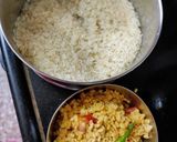 A picture of step 1 of Mung dal khichadi.