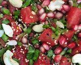 A picture of step 4 of Tangy Watermelon Salad.