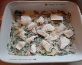 A picture of step 6 of Lasagna with Spinach, Mozzarella, and Ham.