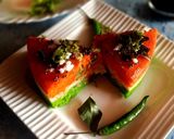 ট্রাই কালার সুজি ধোকলা (Tri colour semolina dhokla recipe in bengali) রেসিপির ধাপ 10 ছবি