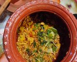 A picture of step 1 of Chicken keema in handi.