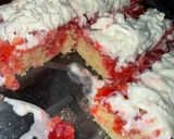A picture of step 11 of Strawberry jello poke cake.