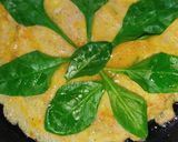 A picture of step 3 of Spinach Cheese Omelette 🧀 🧀 🥬.