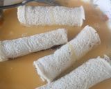 A picture of step 5 of Nutella French toast roll ups.