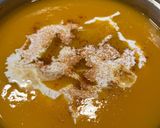 A picture of step 4 of Pumpkin and Sweet Potato Soup.