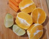 Une image de l'étape 1 de Jus orange citron vert carotte.