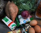 Édesburgonyás lepény spenóttal és fetával sütőben recept fázis 1 fotója