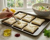 صورة لخطوة 3 من وصفة مثلثات الانتعاش (Crunchy Zesty Triangles) ☀️ سناك صيفي "اختراع" في 10 دقائق!
