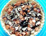 รูปขั้นตอนการทำที่ 3 ของ คีชเห็ดหอมไส้กรอกชีส(โฮมเมด) homemade mushroom & sausage cheese quiche